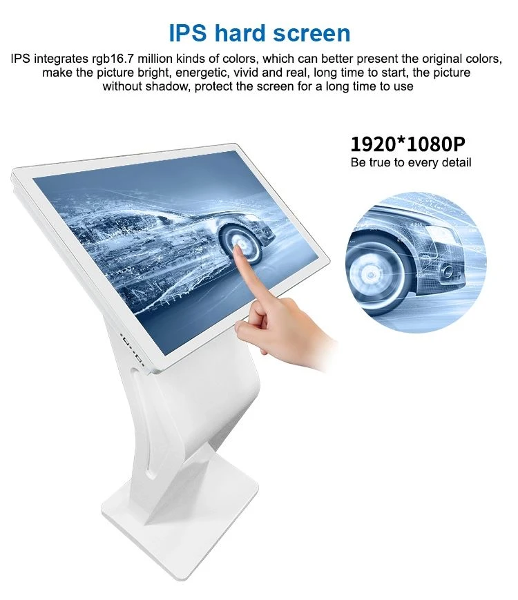 Horizontal touch all in one kiosk