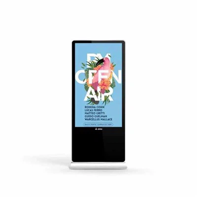 Lecteur publicitaire sur pied à écran partagé